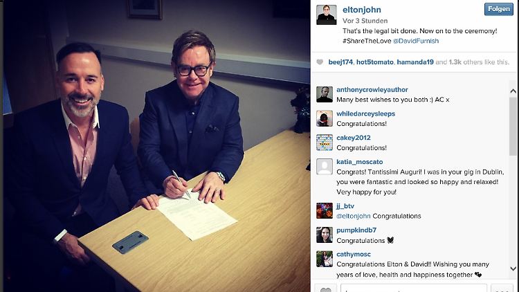 Die Hochzeitsfeier von Elton John und David Furnish findet im kleinen Kreise auf ihrem Anwesen in Windsor statt