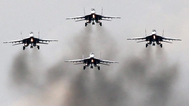 Kampfjets vom Typ Mig-29 - Russland liefert dem Assad-Regime immer wieder Flugzeuge dieser Art.