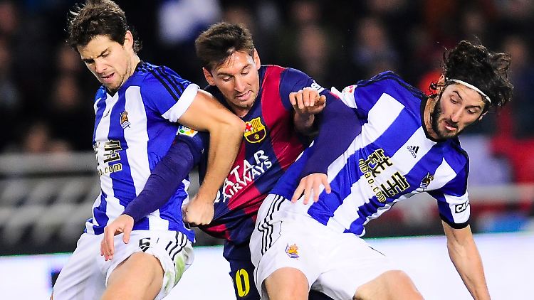 Harte Zeiten: Barcelonas Lionel Messi.