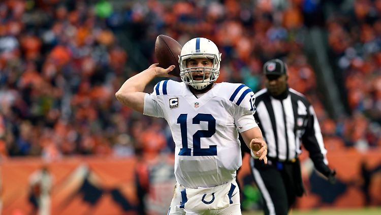 Colts' Quarterback Andrew Luck spielte drei Touchdown-Pässe.