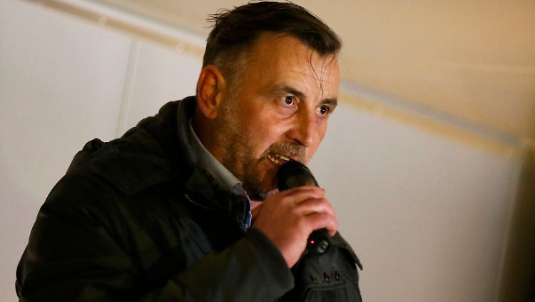 Pegida-Vorstand Lutz Bachmann in Dresden.