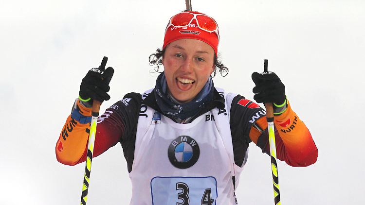 Erstmals ganz oben: Laura Dahlmeier.