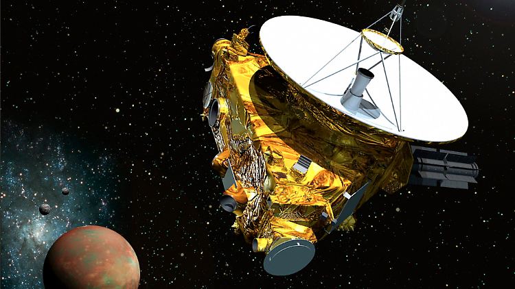"New Horizons" beim Flug zum Pluto: Die Weltraumsonde soll den Zwerg-Planeten und seine Umgebung untersuchen.