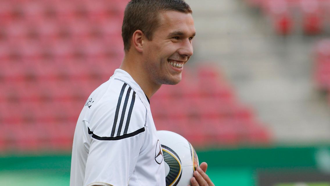 Noch immer guter Dinge: Lukas Podolski.