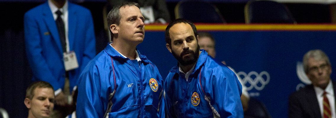 Steve Carell, left, and Mark Ruffalo in a scene from "Foxcatcher." Ruffalo was nominated for an Oscar Award for best supporting actor on Thursday, Jan. 15, 2015, for his role in the film. Carell was also nominated for best actor for his role in the film