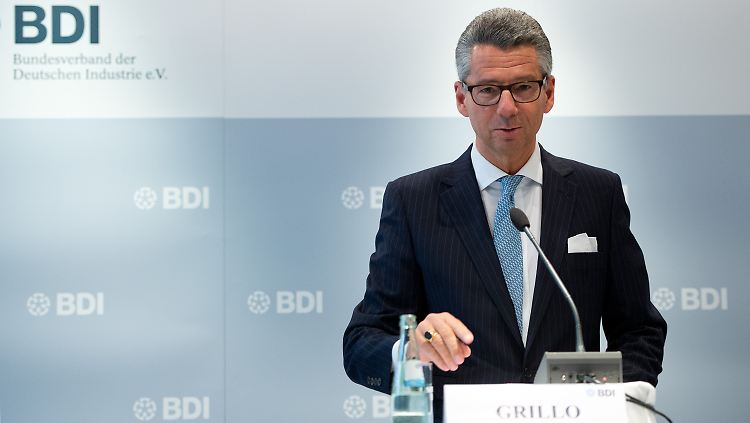 Ulrich Grillo bei der Jahresauftakt-Pressekonferenz des BDI am Mittwoch in Berlin.