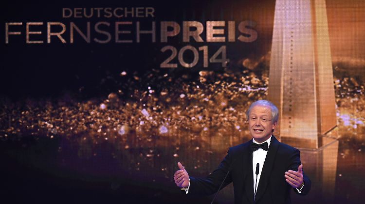 Das letzte Mal mit TV-Gala: WDR-Intendant Tom Buhrow hält bei der Verleihung des 16. Deutschen Fernsehpreises am 2. Oktober 2014 in Köln seine Rede.