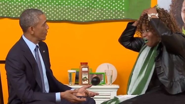 Der Moment, in dem Green klar wird, was sie gesagt hat. Doch Angst muss sie vor dem US-Präsidenten dann nicht haben.