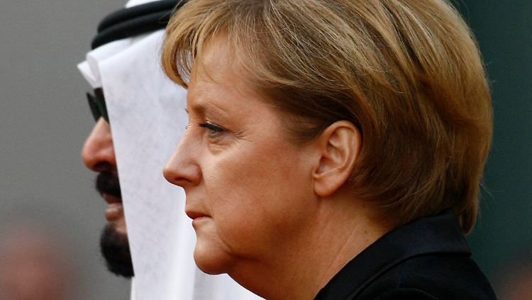 Kanzlerin Angela Merkel über König Abdullah: "Seine ausgewogene und vermittelnde Politik im Nahen Osten hat ihm und dem Königreich Saudi-Arabien Respekt und Anerkennung gebracht."