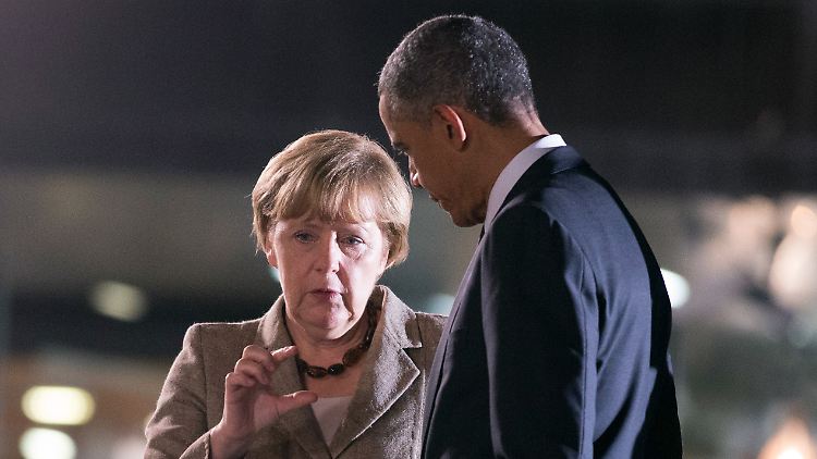 Merkel und Obama beim G20-Gipfel Mitte November 2014 in Brisbane.