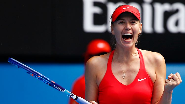 Halbfinale der Frauen in Melbourne: Maria Scharapowa feiert ihren Sieg.
