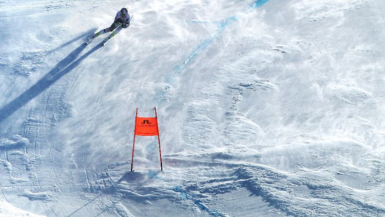 "Ein Rennen könnte man so nicht fahren": Lindsey Vonn beim Abfahrtstraining in Beaver Creek.