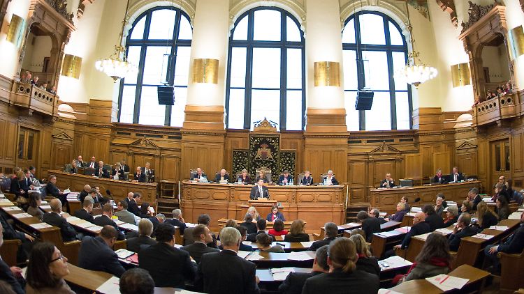 Bei einer Sitzung der Bürgerschaft im Hamburger Rathaus.
