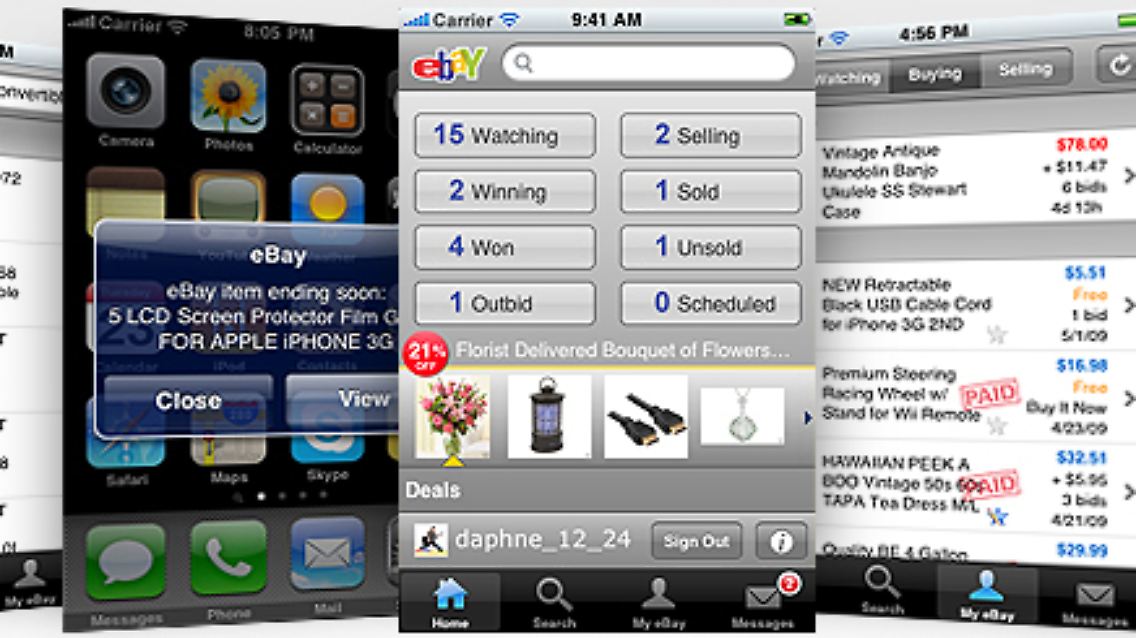 Für das iPhone gibt es bisher die meisten Ebay-Apps.