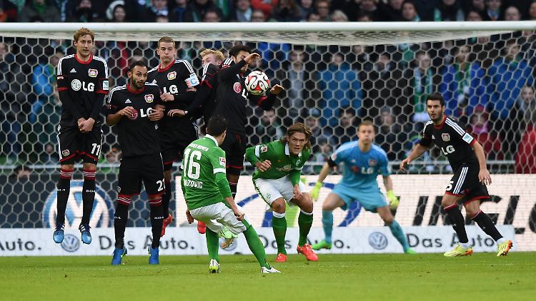 Bremer Kunstschütze: Zlatko Junuzovic traf per Zauberfreistoß zum zwischenzeitlichen 2:0 gegen Leverkusen.