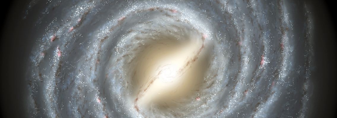 Computeranimation der Milchstraße.