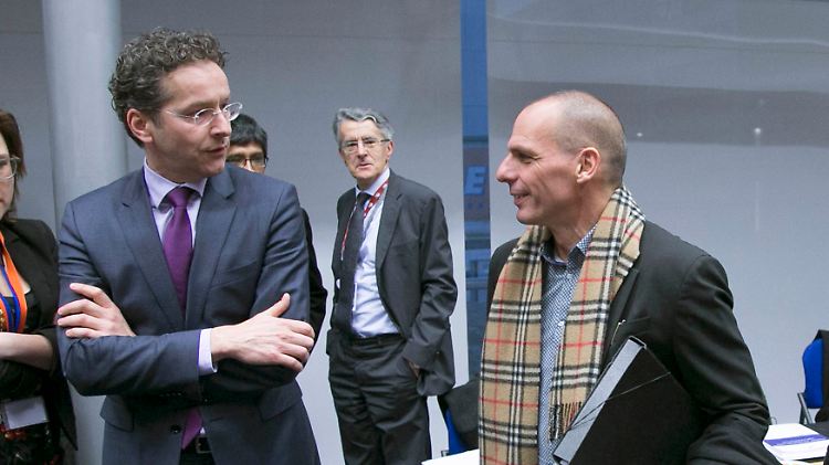 Eurogruppen-Chef Jeroen Dijsselbloem und Griechenlands Finanzminister Yanis Varoufakis.