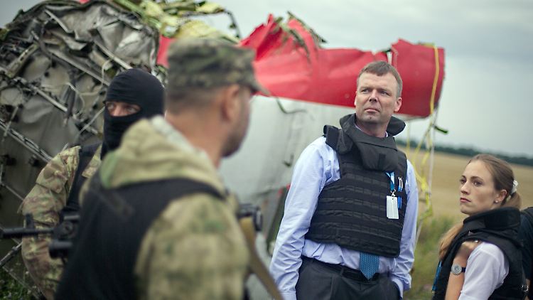 OSZE-Beobachter im Juli 2014 in der Nähe von Rassypnoje