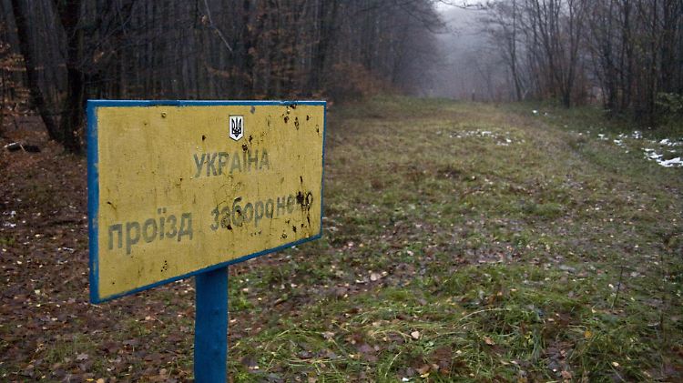 Das ist Europas Außengrenze, zumindest ein winziger Abschnitt davon: Durch diese trostlose Schneise verläuft die unsichtbare Linie zwischen der Slowakei und der Ukraine.