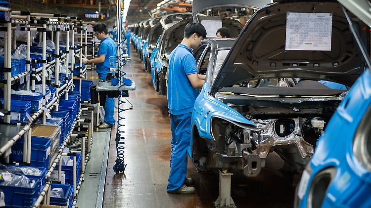 Produktion im Shanghaier VW-Werk.