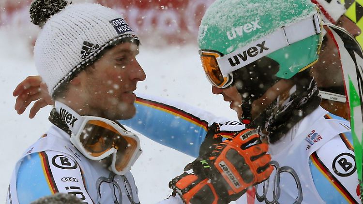 Silber und Bronze gehen an das deutsche Ski-Team: Fritz Dopfer (l.) und Felix Neureuther sorgen für einen versöhnlichen Abschluss der WM.
