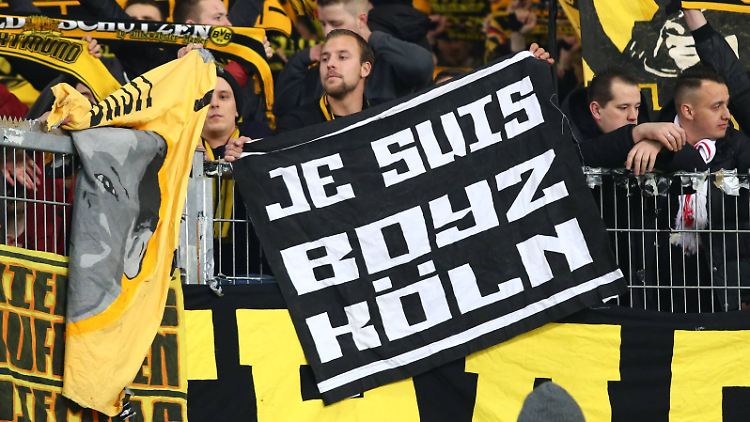 Dumpfe Dortmunder Solidarität: Die Kölner Fangruppierung Boyz war nach dem Platzsturm in Gladbach vom Verein ausgeschlossen worden.