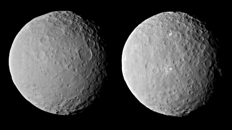 Die Nasa-Aufnahmen des Zwergplaneten Ceres zeigen alle seine Krater.