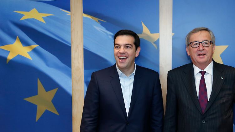 Der EU-Kommissionspräsident steht kurzfristig nicht für ein Vier-Augen-Gespräch zur Verfügung: Alexis Tsipras (l.) und Jean-Claude-Juncker, hier bei einem Treffen Anfang Februar.
