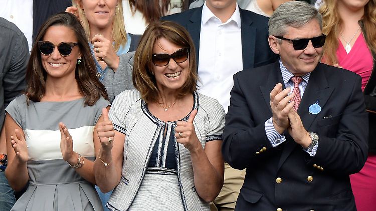 Die Middletons bei ihrer Lieblingsbeschäftigung: Pippa, Carole und Michael beim Wimbledon-Turnier.