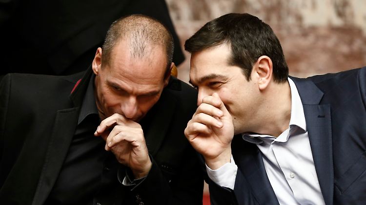 Finanzminister Varoufakis und Ministerpräsident Tsipras - in Deutschland gelten vielfach sie als "Bösewichte".