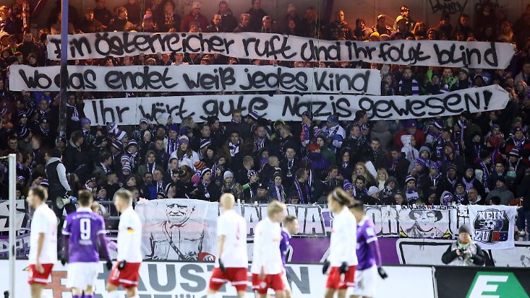 Aue-Fans Anfang Februar: Nazi-Beleidigungen gegen RB Leipzig
