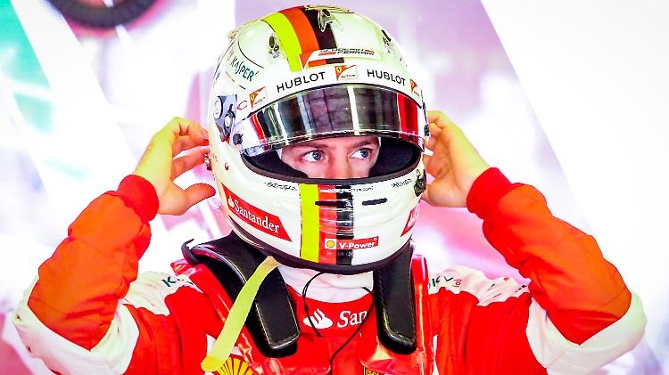 Für Ferrari am Start: Sebastian Vettel.