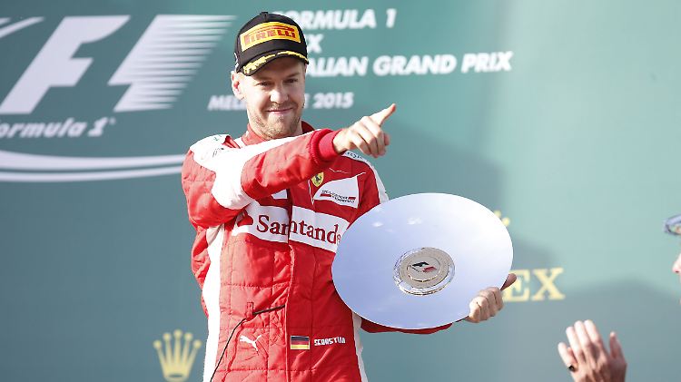 "Ferrari ist da": Sebastian Vettel.