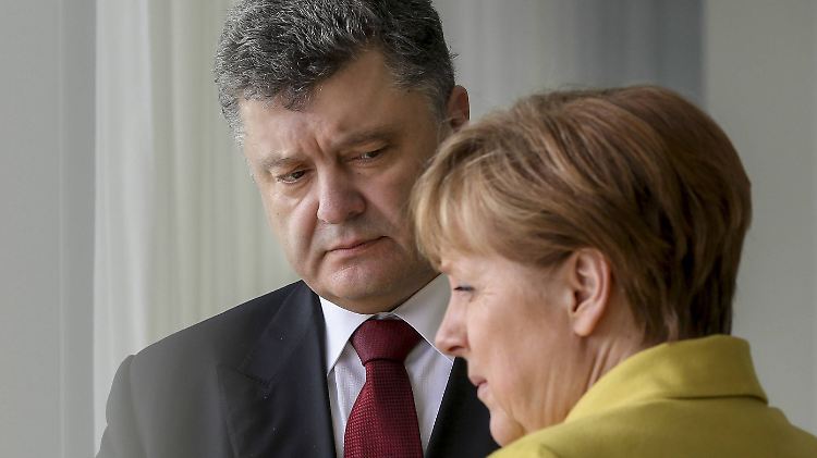 Petro Poroschenko und Angela Merkel sprachen in Berlin über die Umsetzung des Minsker Abkommens.