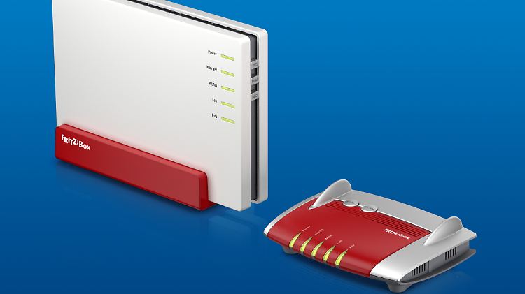 Die stehende Fritzbox 4080 ist AVMS neuer Top-Router, die Fritzbox 4020 der kleinste und günstigste.