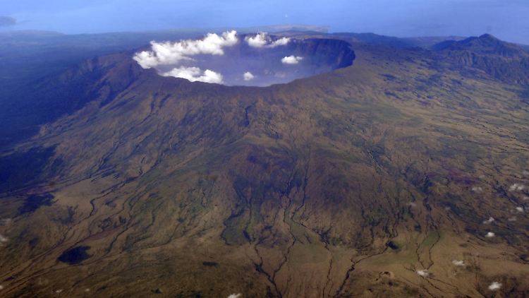 Der Vulkan Tambora auf der Insel Sumbawa vor Java hatte im Jahr 1815 seine bisher schwerste Eruption.