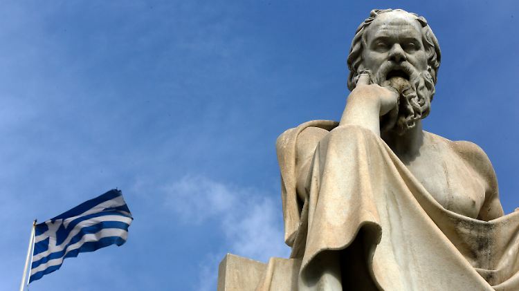 Sokrates schweigt - Athen und Brüssel reden durcheinander.