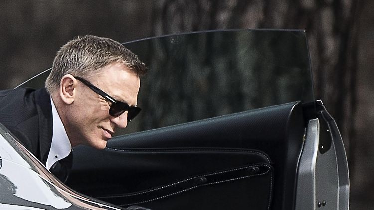 Daniel Craig als James Bond bei Dreharbeiten in Rom.