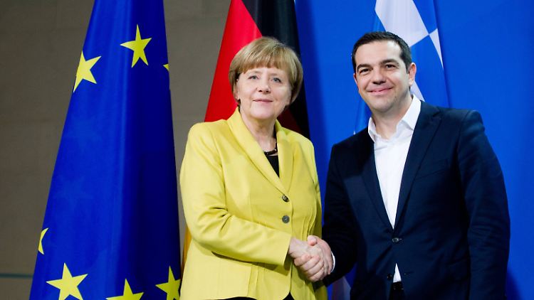Angela Merkel und Alexis Tsipras im Kanzleramt.