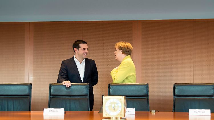 Zu Besuch im Kanzleramt: Alexis Tsipras trifft Angela Merkel.