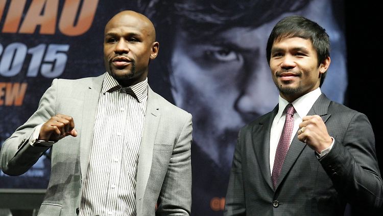 Kampf der Giganten: Floyd Mayweather aus den USA und Manny Pacquiao von den Philippinen.