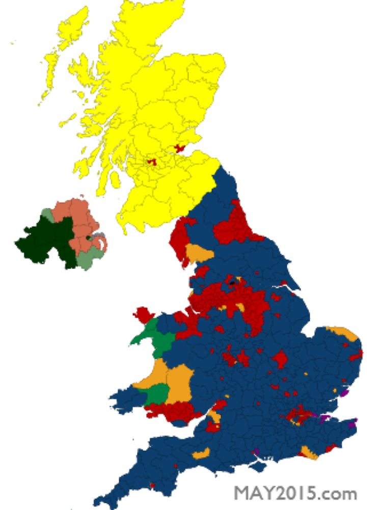 In Schottland siegt die SNP, in England sind die Konservativen vorn - dennoch hat Labour Chancen auf den Wahlsieg.