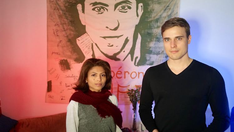 Ensaf Haidar und Constantin Schreiber im kanadischen Sherbrooke.