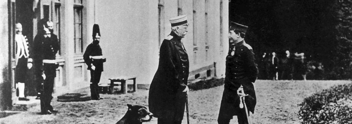 Otto von Bismarck und Kaiser Wilhelm II. 1888 in Friedrichsruh bei Hamburg.