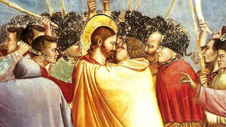 Das Gemälde von Giotto di Bondone zeigt den sogenannten Judaskuss, mit dem laut Bibel der Jünger Jesus an die Römer verriet.