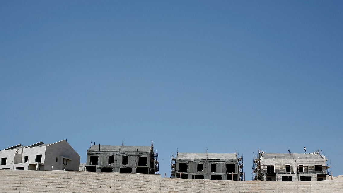 Bauarbeiten in der jüdischen Siedlung Givat Zeev bei Jerusalem.