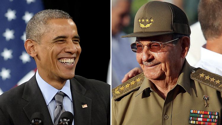 Gegensätzlicher könnten sie kaum sein: Barack Obama und Raúl Catsro.