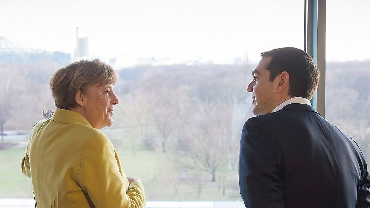 Angela Merkel und Alexis Tsipras beim Besuch des Griechen in Berlin. Fünf Stunden sprachen die beiden miteinander.