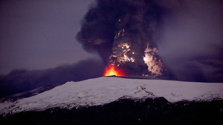 Der isländische Vulkan Eyjafjallajokull am 19. April 2010.
