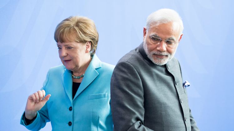 Mächtige Merkel? Die Bundeskanzlerin bei einem Treffen mit dem indischen Premierminister Narendra Modi in Berlin.